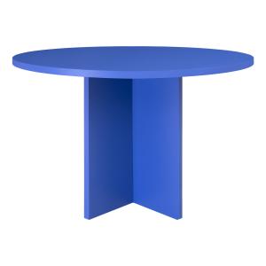 Table à manger ronde laquée en MDF de 3cm Bleu Prusse 120cm…