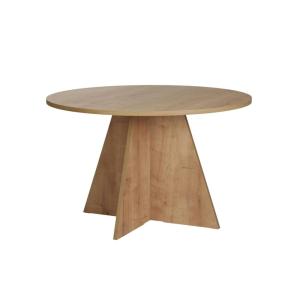 Table à manger ronde Ø120 décor bois clair