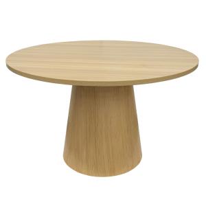 Table à manger scandinave ronde 120 cm effet bois clair