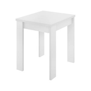 Table à rallonge effet bois blanc 79/134x67h79 cm