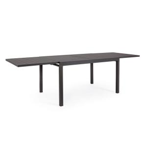Table à rallonge en aluminium anthracite 135x90 cm - 270x90…