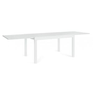 Table à rallonge en aluminium avec effet bois 135x90-270x90