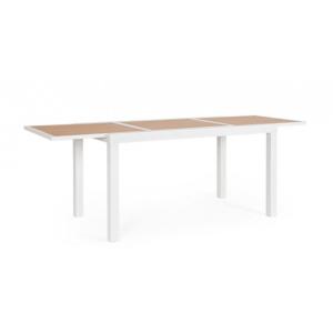 Table à rallonge en aluminium avec effet bois 140x77-210x77…