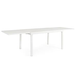 Table à rallonge en aluminium blanc 135x90 cm - 270x90 cm
