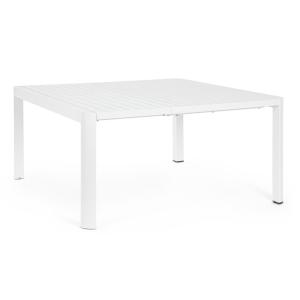 Table à rallonge en aluminium blanc 149×97 cm - 149×149 cm…