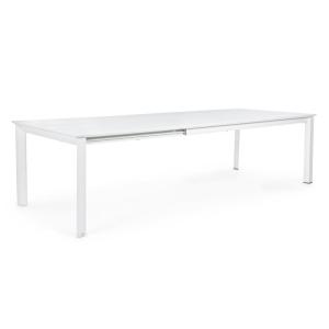 Table à rallonge en aluminium blanc 200×110 cm - 300×110 cm…