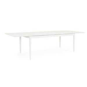 Table à rallonge en aluminium blanc 200x100 cm - 300x100 cm