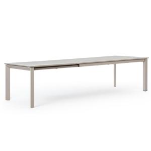 Table à rallonge en aluminium gris tourterelle 200×110 cm -…