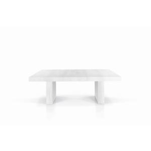 Table à rallonge en bois plaqué beton blanc 160x90 cm - 410…