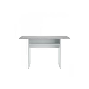 Table auxiliaire extensible L120 x P35/70cm - Blanc / Béton
