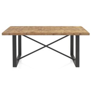 Table avec plateau en contreplaqué d'épicéa 182x90 cm