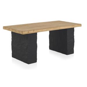 Table avec plateau en MDF, placage en épicéa,