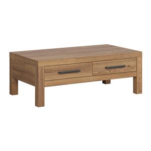 Table basse 2 tiroirs stratifiés beige