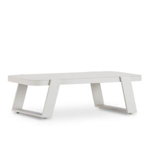 Table basse aluminium beige