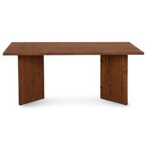 Table basse avec pieds angulaires en bois massif, brun fonc…