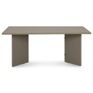 Table basse avec pieds angulaires en bois massif, gris