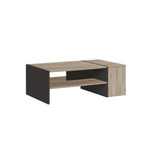 Table basse avec rangement bar L107cm - Marron