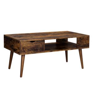 Table basse avec rangements tiroir Marron Rustique