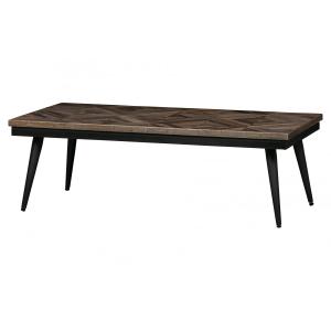 Table basse bois et métal rectangulaire