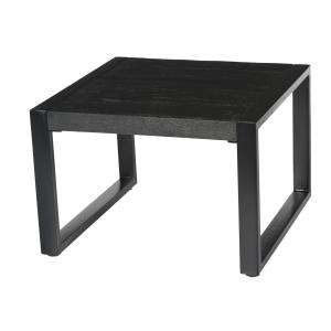 Table basse carrée 60x60 cm, bois de Manguier massif noir e…