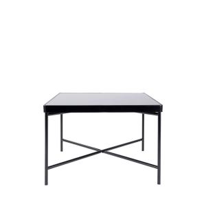 Table basse carrée en verre et métal 60x60cm noir