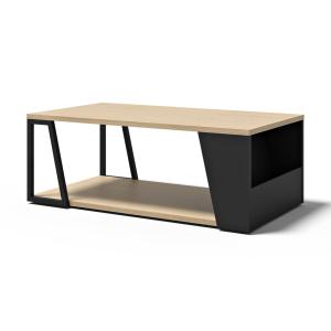 Table basse chêne clair et noir H36