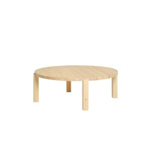 Table basse circulaire couleur beige, 120x42 cm