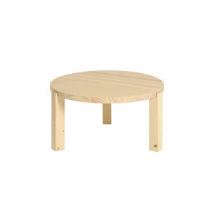 Table basse circulaire couleur beige, 80x42 cm