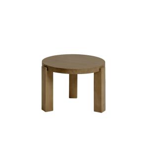 Table basse circulaire couleur marron, 50x35 cm