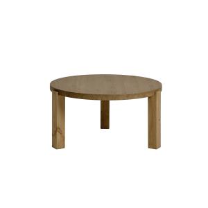 Table basse circulaire couleur marron, 80x42 cm