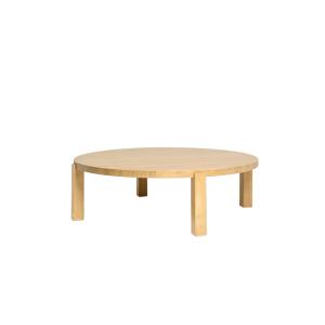 Table basse circulaire couleur naturelle, 120x35 cm