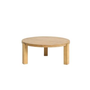 Table basse circulaire couleur naturelle, 80x35 cm