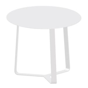 Table basse d'appoint blanche en aluminium
