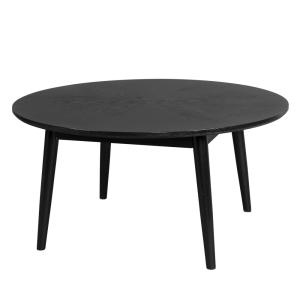 Table basse d'appoint ronde en bois D80cm noir