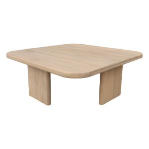 Table basse de jardin carrée bois d'acacia naturel 70cm