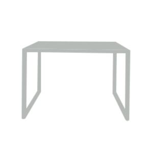 Table basse de jardin carrée en acier gris H40cm