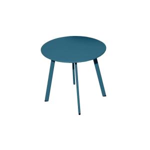 Table basse de jardin en acier  40 cm bleu