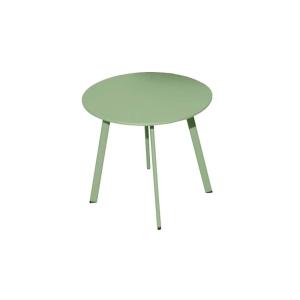 Table basse de jardin en acier  40 cm vert light