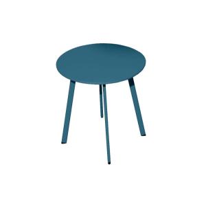 Table basse de jardin en acier  45 cm bleu