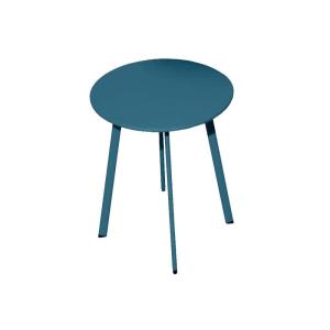 Table basse de jardin en acier  50 cm bleu
