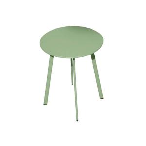 Table basse de jardin en acier  50 cm vert light