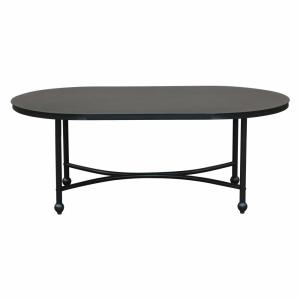 Table basse de jardin en acier noir L120