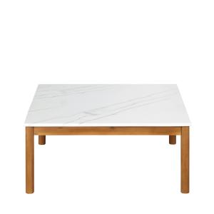 Table basse de jardin en composite imitation marbre blanc e…
