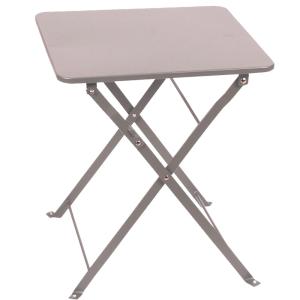 Table basse de jardin en métal gris pliable 40x40x45cm