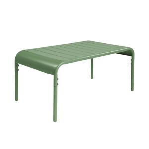 Table basse de jardin rectangulaire acier 90cm vert