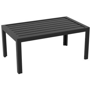 Table basse de jardin rectangulaire acier noir