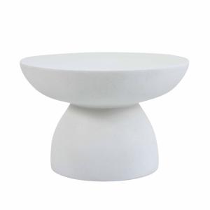 Table basse de jardin ronde diam 60 cm effet béton lisse