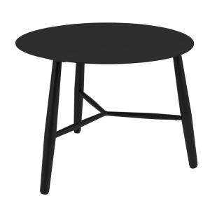 Table basse de jardin ronde en aluminium noir D60cm