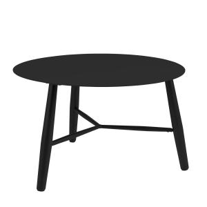 Table basse de jardin ronde en aluminium noir D75cm