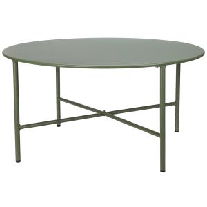 Table basse de jardin ronde en métal vert 70x70x35cm